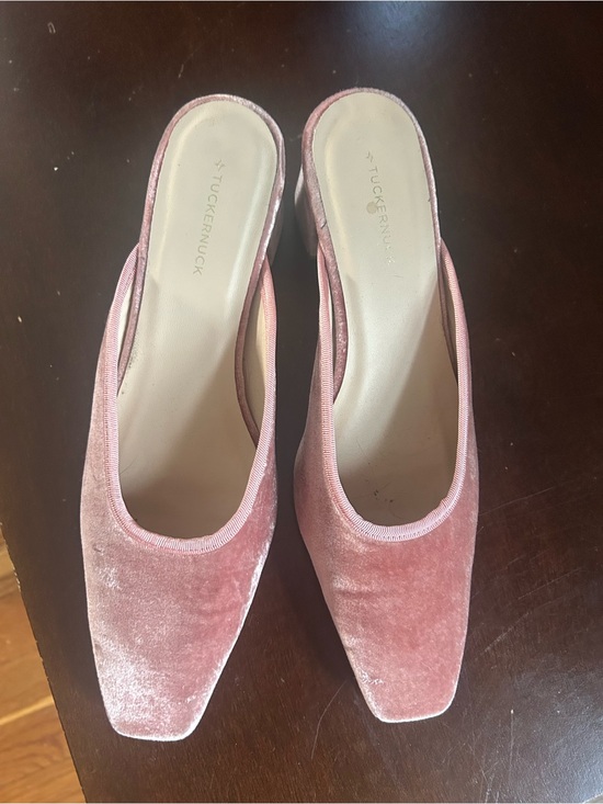 Tuckernuck Shoes - Tuckernuck Blush Velvet Tilda Mules